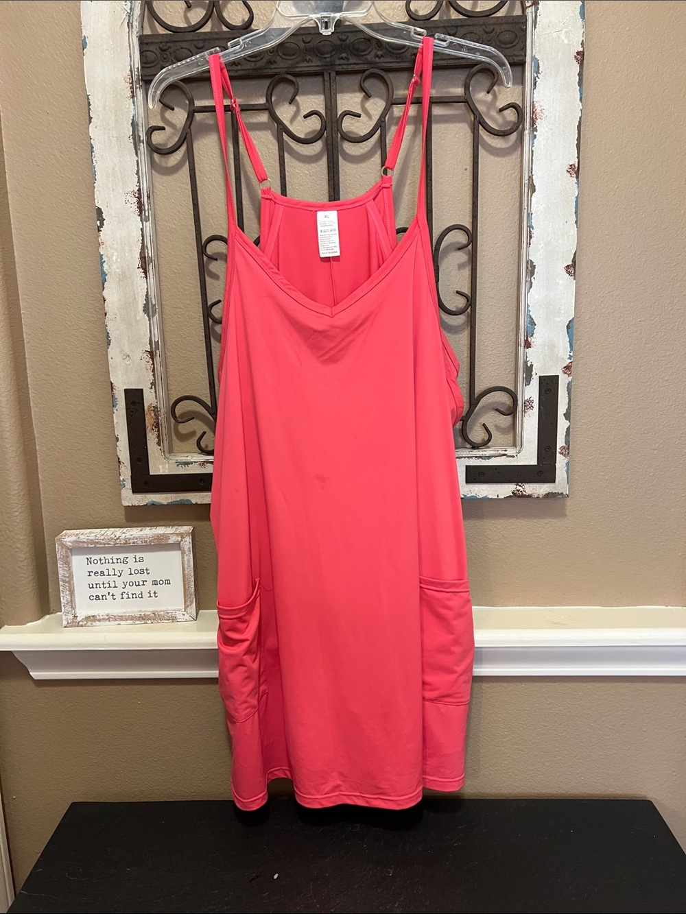 Flattering Coral Pink Swim Cover-Up with Pockets